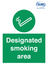 Designated Smoking Area New Suir Brand Text: 